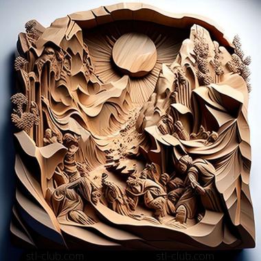 3D мадэль Жюль Олицки, американский художник. (STL)